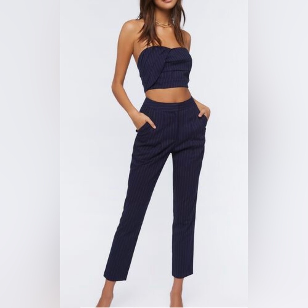 Pinstriped trousers